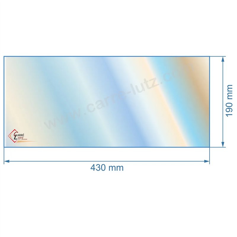 00161  Vitre de poele en Vitrocéramique 430x190 mm Godin 3754 44,40 €
