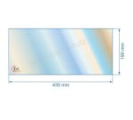 00161  Vitre de poele en Vitrocéramique 430x190 mm Godin 3754 44,40 €