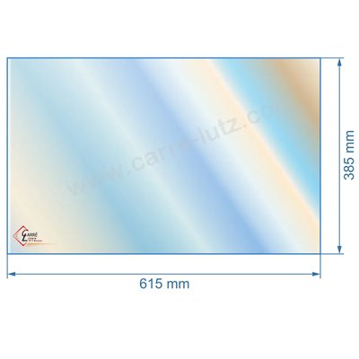 00163  186903158 - Vitre de poele en Vitrocéramique 615x385 mm Godin 3158 3258 100,10 €
