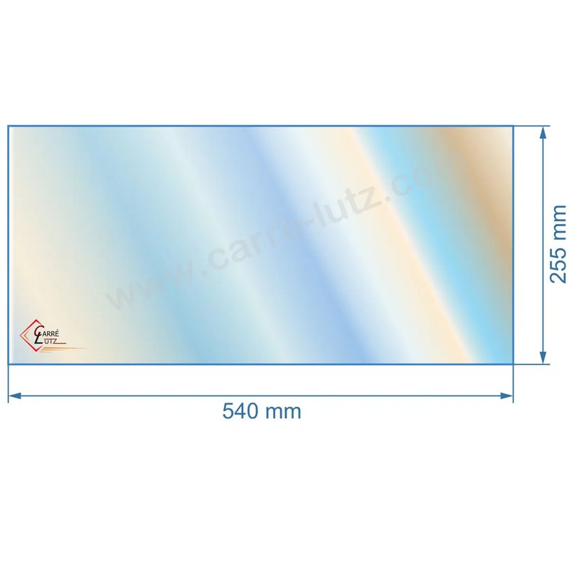 00165  Vitre de poele en Vitrocéramique 540x255 mm 71,50 €