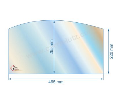 00166  00001307368 - Vitre réfractaire Vitrocéramique 465X265X220 mm Godin 83,50 €