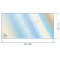Vitre de poele en Vitrocéramique 452x221 mm Godin 3108