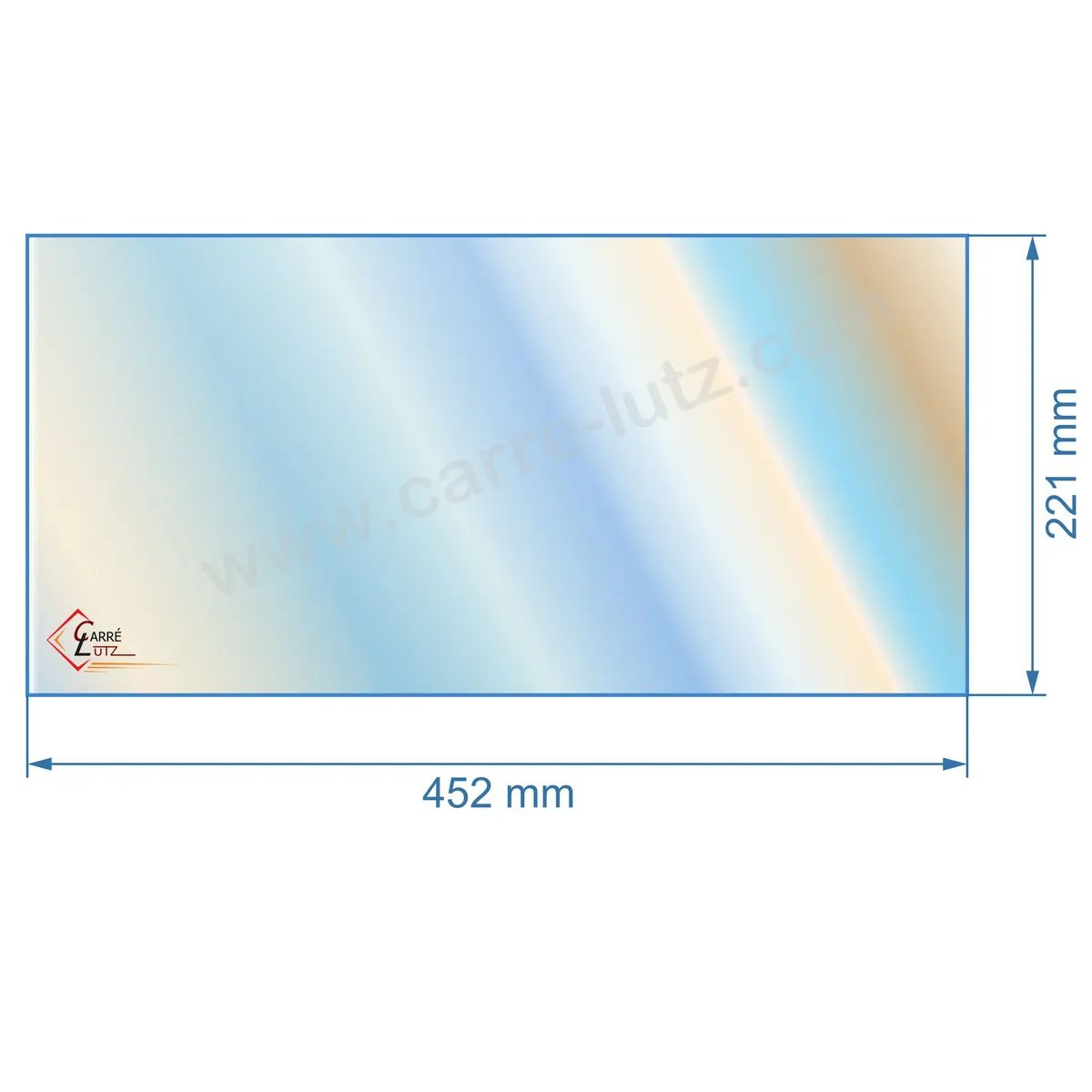 00167  Vitre de poele en Vitrocéramique 452x221 mm Godin 3108 51,10 €