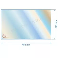 00168  00001304676 - Vitre de poele en Vitrocéramique 480x295 mm Godin 3113 73,10 €