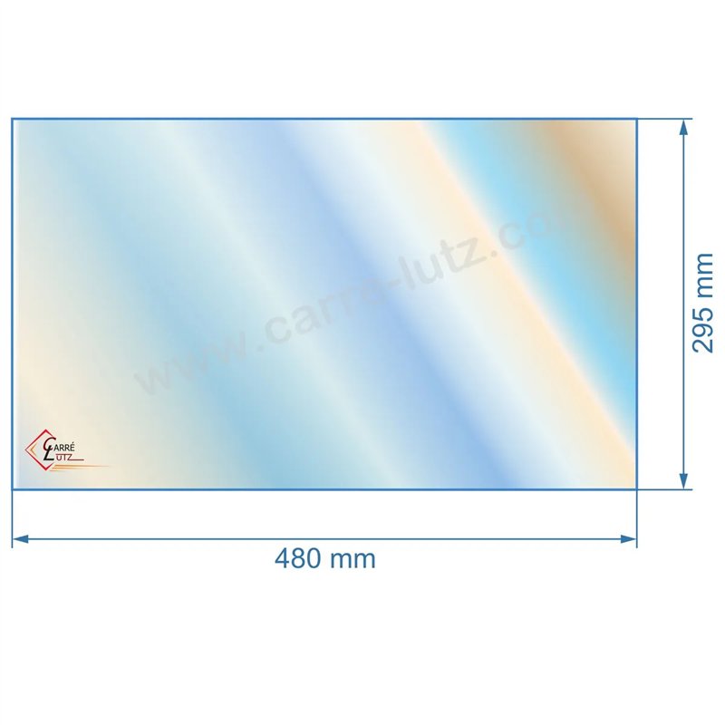 00168  00001304676 - Vitre de poele en Vitrocéramique 480x295 mm Godin 3113 73,10 €