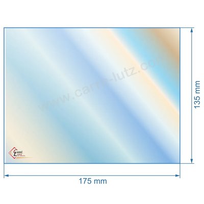 00169  Vitre de poele en Vitrocéramique 175x135 mm Dovre 2000S 23,10 €