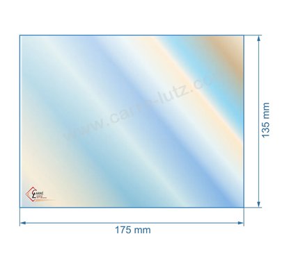 Vitre de poele en Vitrocéramique 175x135 mm Dovre 2000S