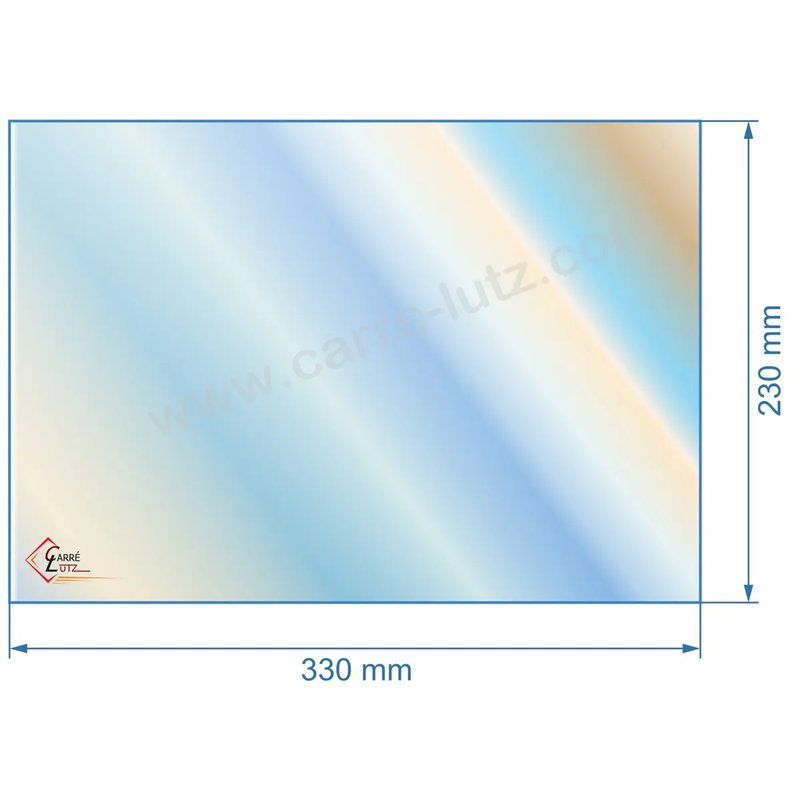 Vitre de poele en Vitrocéramique 330x230 mm Godin 3760