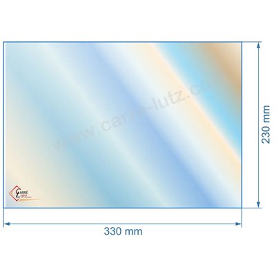 00171  Vitre de poele en Vitrocéramique 330x230 mm Godin 3760 42,30 €