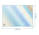 00171  Vitre de poele en Vitrocéramique 330x230 mm Godin 3760 42,30 €