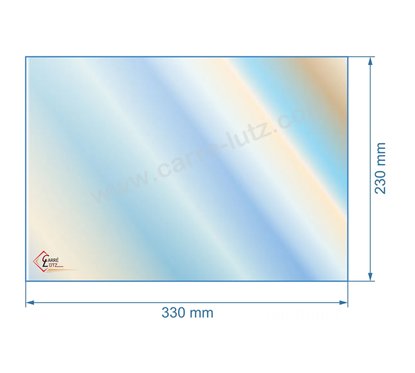 Vitre de poele en Vitrocéramique 330x230 mm Godin 3760