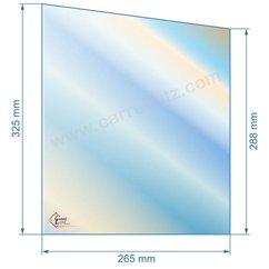 00172  Vitre de poele en Vitrocéramique 325(265)288 mm, P0018617 Deville 7867 56,00 €