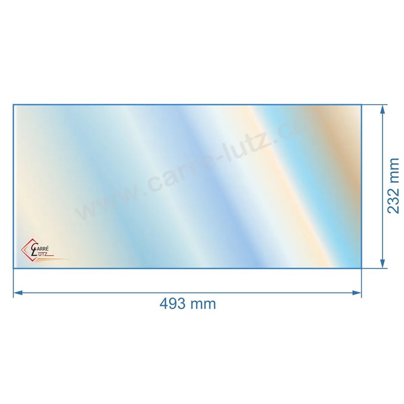 00173  Vitre de poele en Vitrocéramique 493x232 mm Deville 7761 Godin 3716 56,40 €