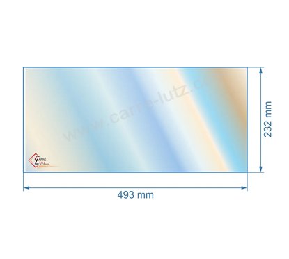 00173  Vitre de poele en Vitrocéramique 493x232 mm compatible avec Deville 7761 Godin 3716 48,40 €