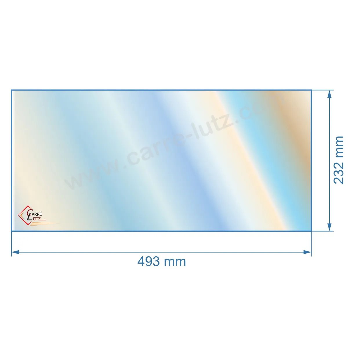 00173  Vitre de poele en Vitrocéramique 493x232 mm Deville 7761 Godin 3716 48,40 €