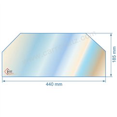 00174  Vitre de poele en Vitrocéramique 440x185 mm CC compatible avec Deville 7764 - D0031534 34,40 €