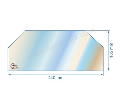 00174  Vitre de poele en Vitrocéramique 440x185 mm CC compatible avec Deville 7764 - D0031534 34,40 €