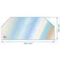 Vitre de poele en Vitrocéramique 440x185 mm CC compatible avec Deville 7764 - D0031534