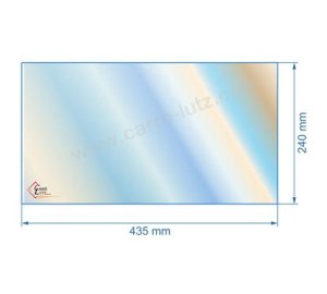Vitre de poele en Vitrocéramique 435x240 mm 0001305235 Godin 362101 363101 363102 363104 363105