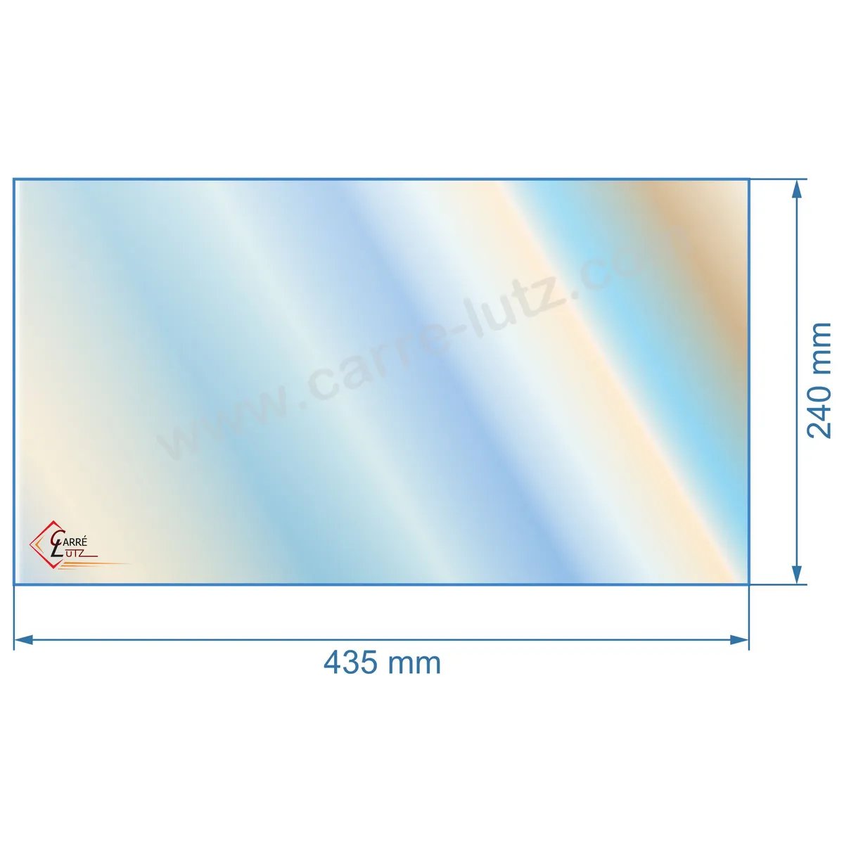 00176  Vitre de poele en Vitrocéramique 435x240 mm 0001305235 Godin 362101 363101 363102 363104 363105 52,80 €