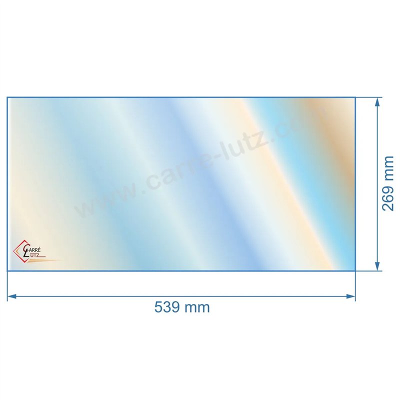 00177  Vitre de poele en Vitrocéramique 539x269 mm Godin 3143 74,40 €