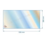 00177  Vitre de poele en Vitrocéramique 539x269 mm Godin 3143 74,40 €