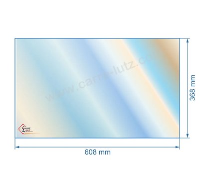 00195  Vitre de poele en Vitrocéramique 608x368 mm Philippe eco radiant 106,30 €
