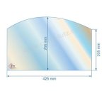 00196  Vitre de poele en Vitrocéramique 425x266x205 arrondi Dovre 640CB 640GM 83,90 €