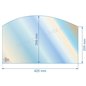 Vitre de poele en Vitrocéramique 425x266x205 arrondi Dovre 640CB 640GM