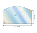 00197  26309 - Vitre réfractaire Vitrocéramique 515x315x245 arrondi de poêle Dovre 760CB 760GM 103,60 €