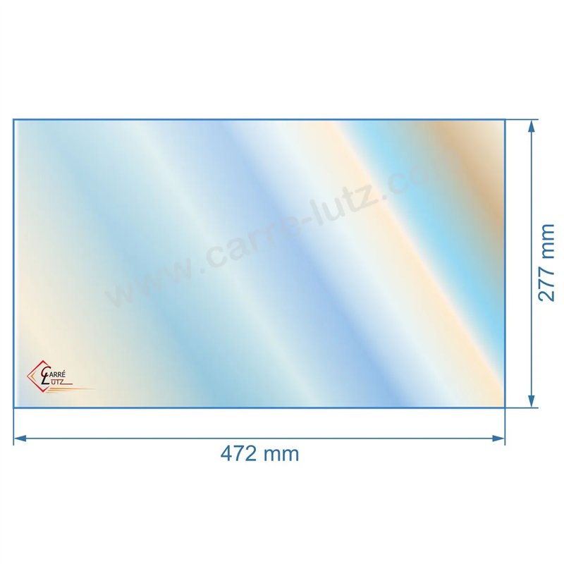 Vitre de poele en Vitrocéramique 472x277 mm Godin 3145