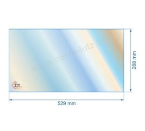 verre réfractaire Vitrocéramique 529x288 mm Godin 366712