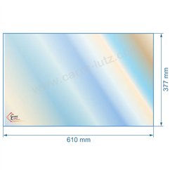00211  Vitre réfractaire Vitrocéramique 610x377mm, de poêle P0027017 Deville CO7335 CO7888 118,70 €
