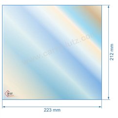 00215  Vitre de poele en Vitrocéramique 223x212 mm compatible avec Deville 7850 7862 24,40 €