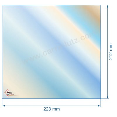 00215  Vitre de poele en Vitrocéramique 223x212 mm compatible avec Deville 7850 7862 24,40 €