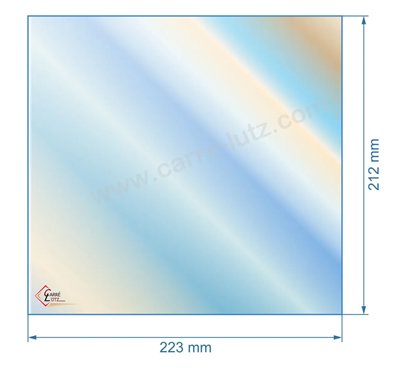 00215  Vitre de poele en Vitrocéramique 223x212 mm compatible avec Deville 7850 7862 24,40 €