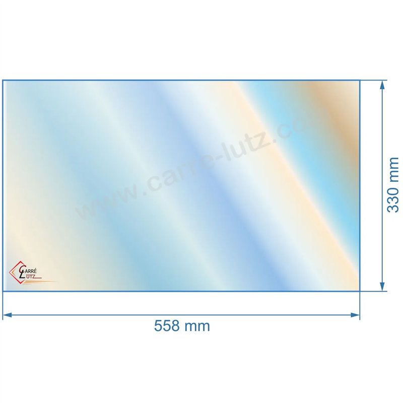 00217  Vitre de poele en Vitrocéramique 558x330 mm compatible avec Deville 7852 7853 7854 7855 81,20 €