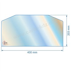 00218  Vitre de poele en Vitrocéramique 400x203 mm coins coupés Supra vosges 66,40 €