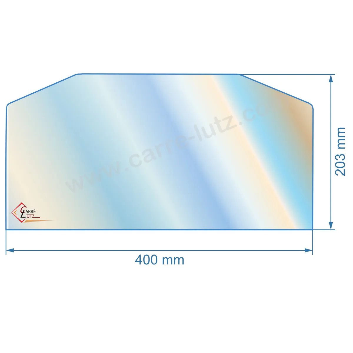 00218  Vitre de poele en Vitrocéramique 400x203 mm coins coupés Supra vosges 44,80 €
