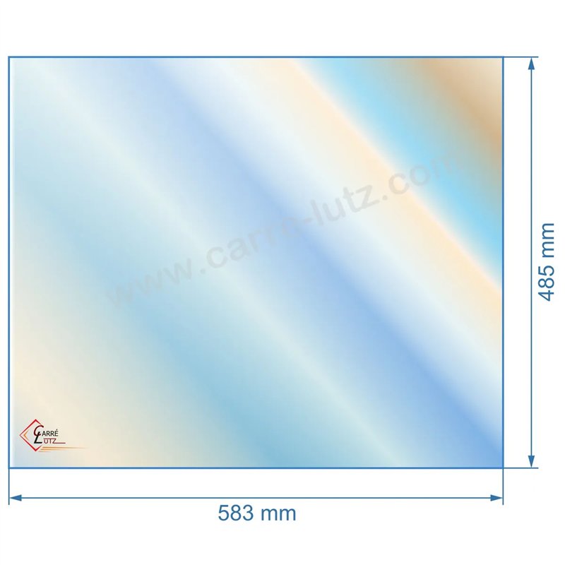 00219  Vitre de poele en Vitrocéramique 583x485mm, 00001307618 Godin brulhaut 364104 130,10 €