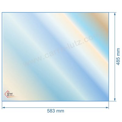 00219  Vitre de poele en Vitrocéramique 583x485mm, 00001307618 Godin brulhaut 364104 130,10 €