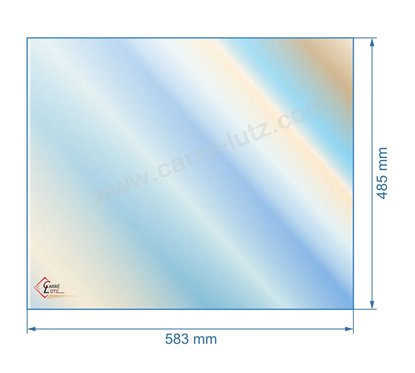 00219  Vitre de poele en Vitrocéramique 583x485mm, 00001307618 Godin brulhaut 364104 130,10 €