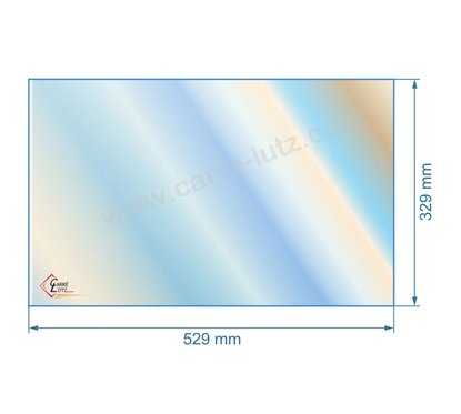 Vitre réfractaire Vitrocéramique 529x329 mm 00001307864 Godin 366102 366104