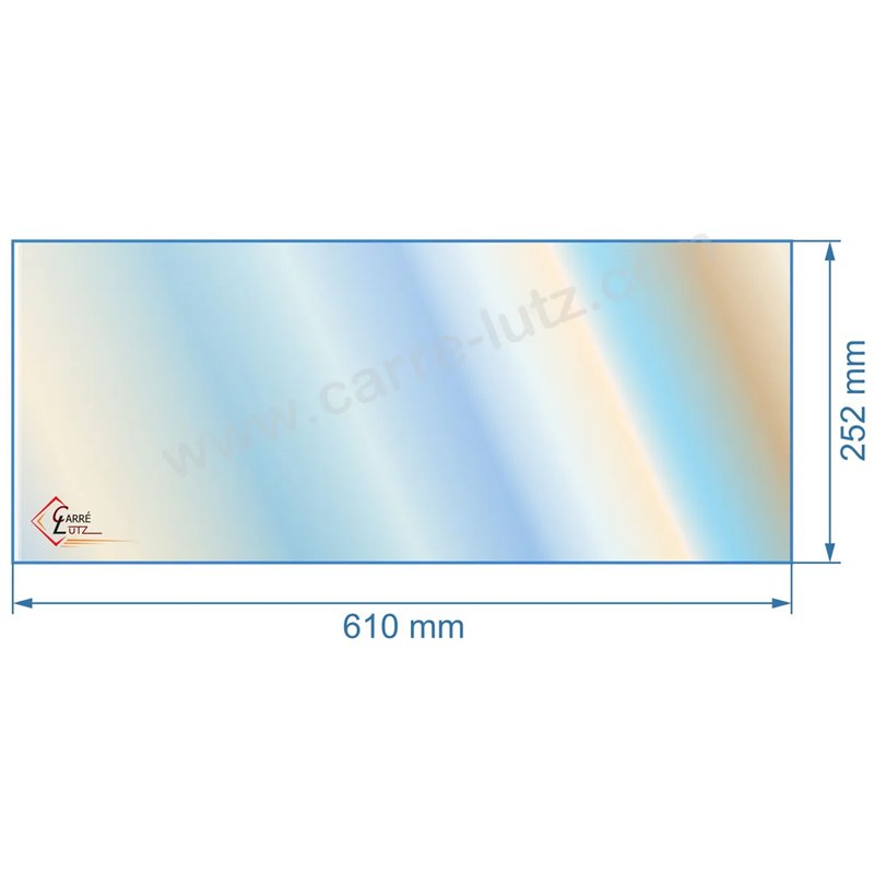 00222  Vitre réfractaire Vitrocéramique 610x252 mm, de poêle Deville 7880, P0018712 77,50 €