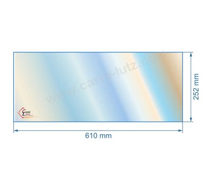 00222  Vitre réfractaire Vitrocéramique 610x252 mm, de poêle Deville 7880, P0018712 77,50 €