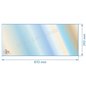 Vitre réfractaire Vitrocéramique 610x252 mm de poêle compatible avec Deville 7880 - P0018712
