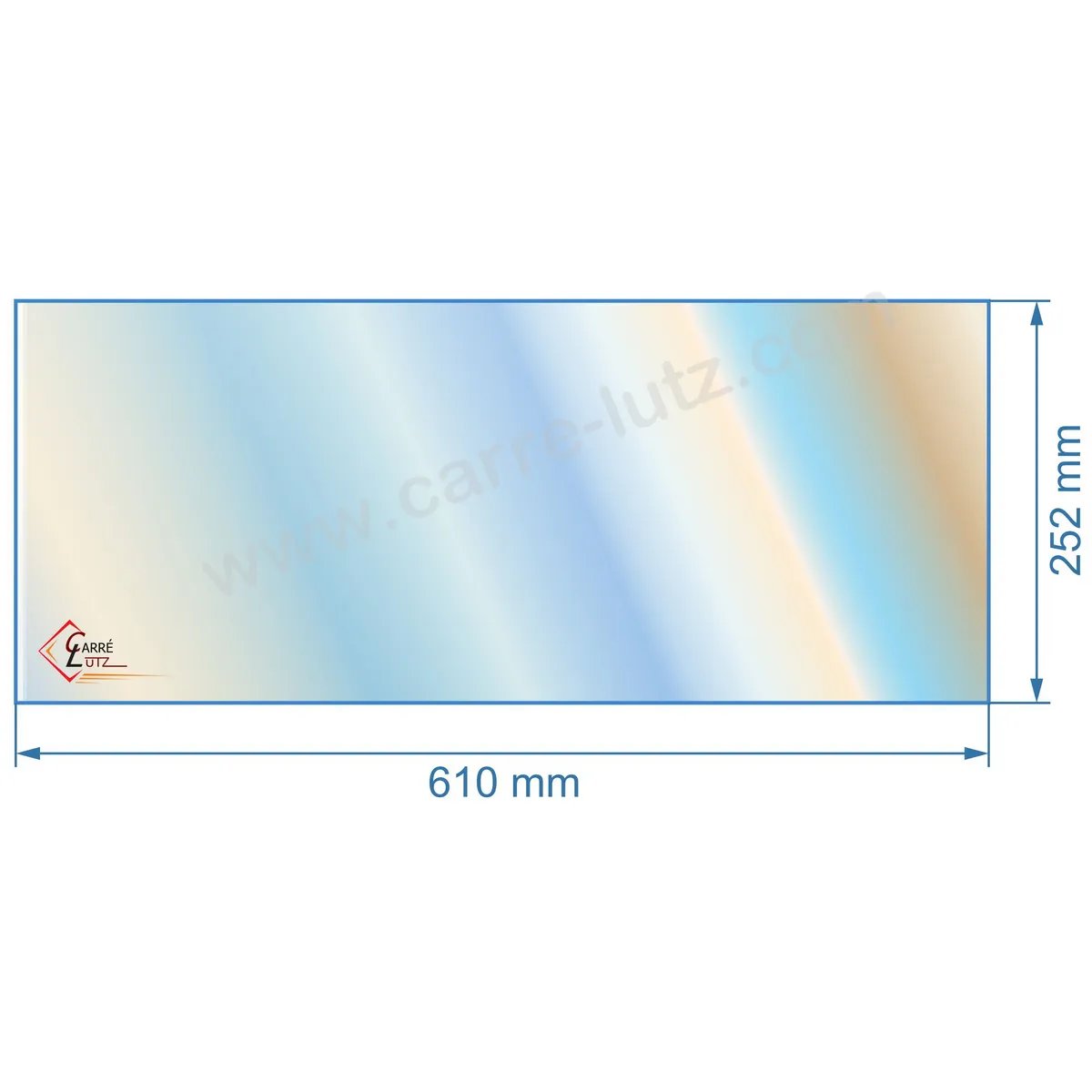 00222  Vitre réfractaire Vitrocéramique 610x252 mm de poêle compatible avec Deville 7880 - P0018712 70,60 €