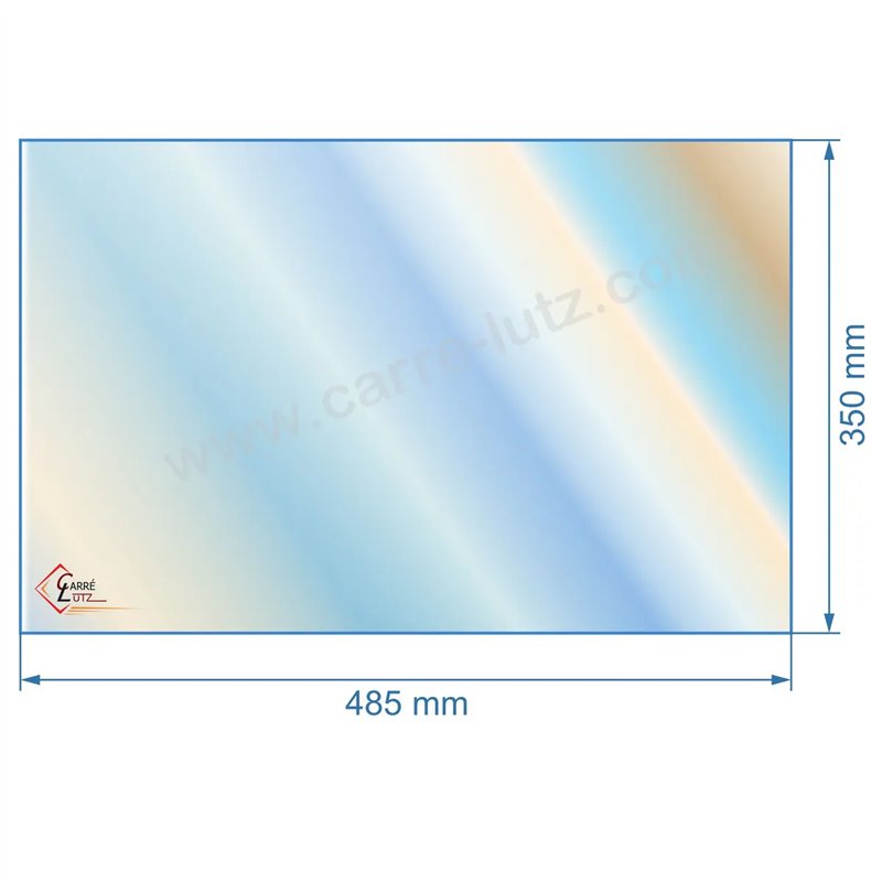 00224  00001307442 - Vitre réfractaire Vitrocéramique 485x350 Godin  96,00 €