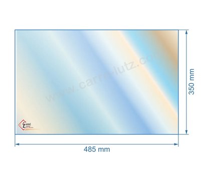 00001307442 - Vitre réfractaire Vitrocéramique 485x350 Godin 