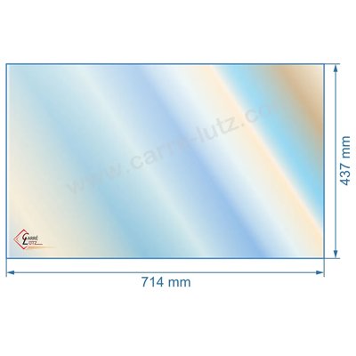 00227  00001305486 - Vitre réfractaire Vitrocéramique 714x437 Godin 3268 3283 3368 161,30 €
